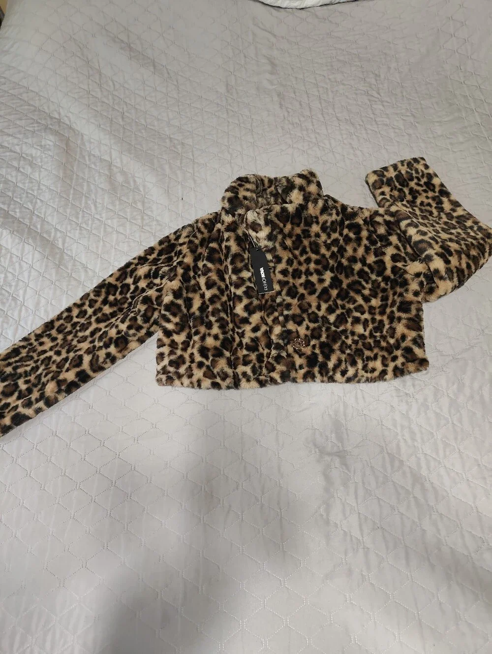 Fashion Nova Felicia Leopard Faux Fur Coat NWT